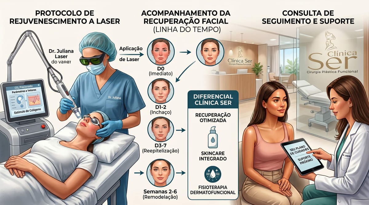 Ilustração de um acompanhamento na clínica ser