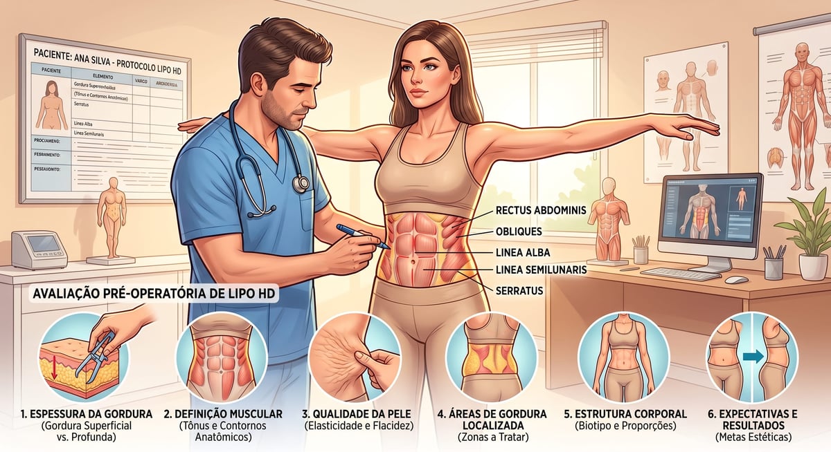 Planejamento de Lipo HD em São Paulo Avaliação de Lipo HD — paciente recebendo orientação pré-operatória de contorno corporal na Clínica SER, São Paulo, Campinas, Ribeirão Preto, Sorocaba, São José dos Campos, Santos, Minas Gerais, Rio de Janeiro, Paraná, Estado de São Paulo, Brasil