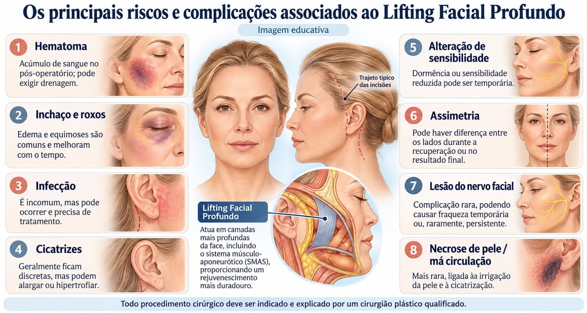 Previsibilidade no Deep Plane Facelift Quais os riscos do Deep Plane? Entenda a Segurança do Lifting Profundo